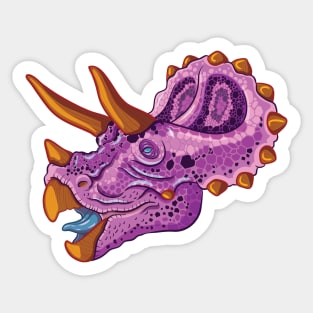 Triceratops (grape) Sticker